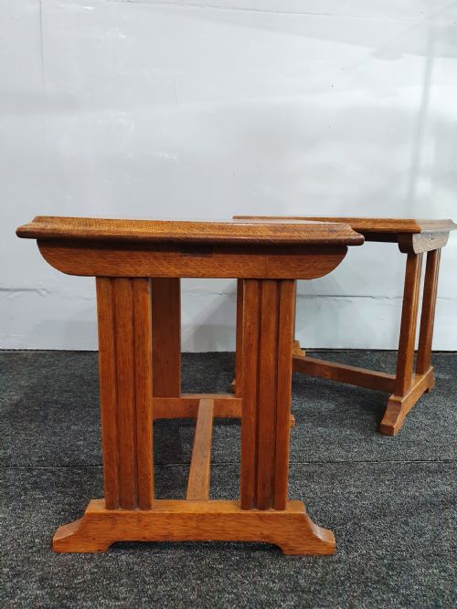 MATCHING PAIR OF SMALL 1920S OCASSIONAL TABLE - ADDITIONAL PHOTO 1