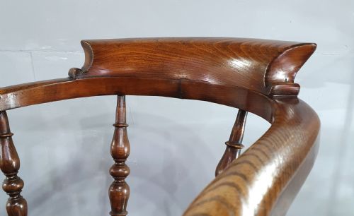 MIDVICTORIAN SMOKER'S BOW WINDSOR ARMCHAIR - ADDITIONAL PHOTO 2