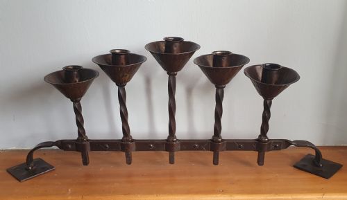 early 20th century goburg five light candelabra - CATEGORY: ANTIQUE LIGHTING - DATED 1910