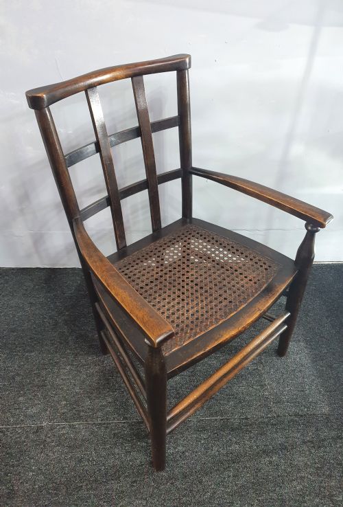 edwardian child's chair beechwood and cane - CATEGORY: ANTIQUE CHAIRS - DATED EDWARDIAN