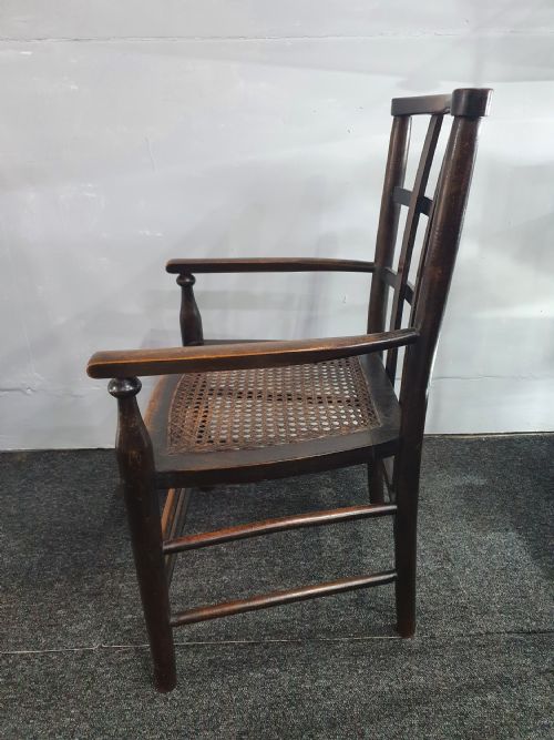 EDWARDIAN CHILD'S CHAIR BEECHWOOD AND CANE - ADDITIONAL PHOTO 1