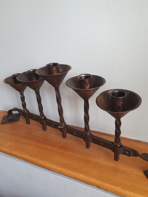 EARLY 20TH CENTURY GOBURG FIVE LIGHT CANDELABRA - ADDITIONAL PHOTO 3