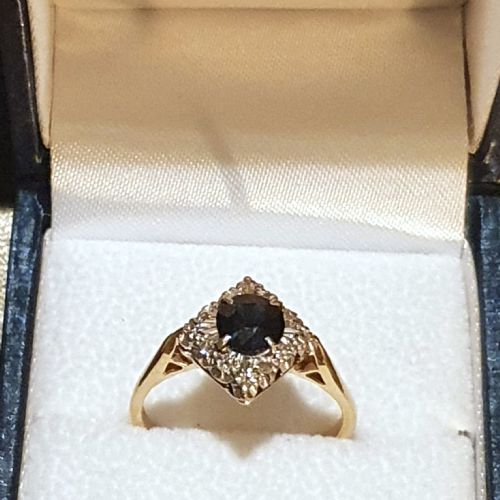 ASPREY CO 1CT SAPPHIRE DIAMOND PLATINUM 18CT GOLD RING 4500 - ADDITIONAL PHOTO 7
