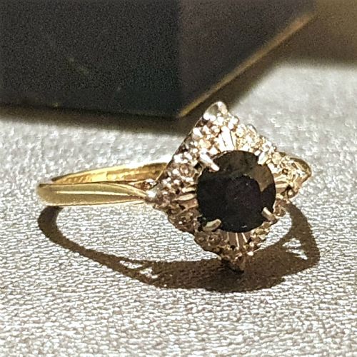 ASPREY CO 1CT SAPPHIRE DIAMOND PLATINUM 18CT GOLD RING 4500 - ADDITIONAL PHOTO 12