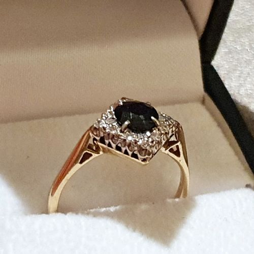 ASPREY CO 1CT SAPPHIRE DIAMOND PLATINUM 18CT GOLD RING 4500 - ADDITIONAL PHOTO 15