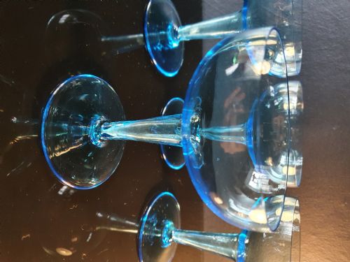 SET OF 4 ART DECO HOLLOW STEM CHAMPAGNE GLASSES C1930 - ADDITIONAL PHOTO 5