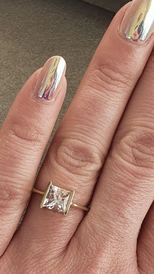 RADIANT CUT 15CT MORGANITE SOLITAIRE 9CT YELLOW GOLD RING - ADDITIONAL PHOTO 8