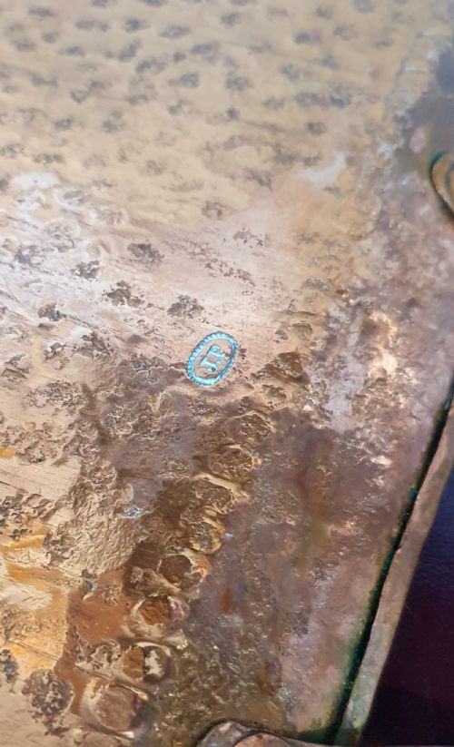 JOHN PEARSON ARTS CRAFTS NEWLYN COPPER TRAY WITH HANDLES - ADDITIONAL PHOTO 4
