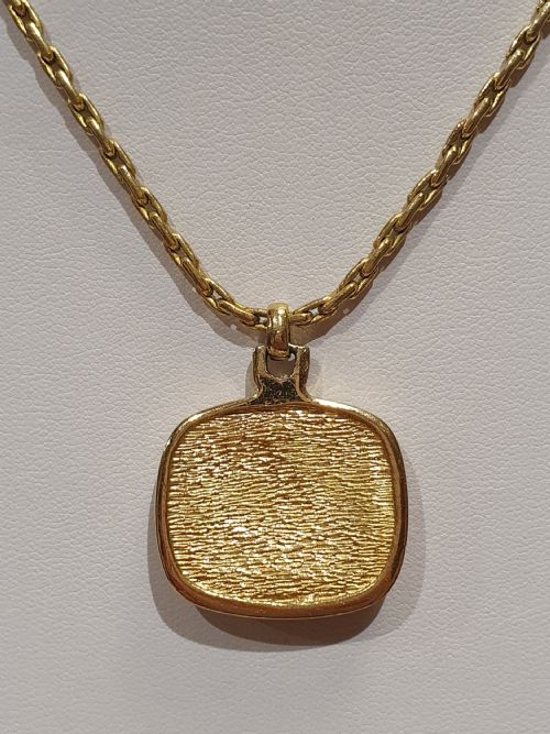 CHRISTIAN DIOR VINTAGE CD MONOGRAM ENAMEL PENDANT NECKLACE - ADDITIONAL PHOTO 4