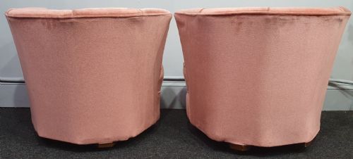 PAIR OF ART DECO PINK COCKTAIL CHAIRS C1930 - ADDITIONAL PHOTO 6