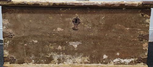 SCANDINAVIAN CHEST PINE WITH IRON CORNERS AND HANDLES 19TH CENTURY - ADDITIONAL PHOTO 3