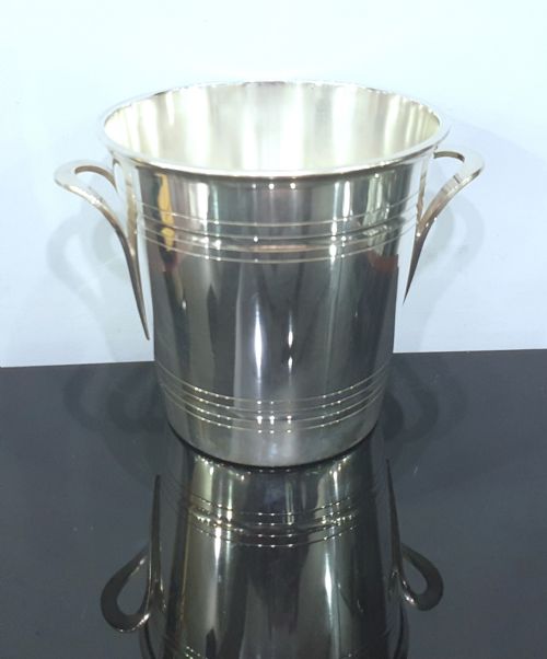 ST MEDARD FRENCH ART DECO SILVER PLATED CHAMPAGNE COOLER CHAMPAGNE BUCKET C1930 - ADDITIONAL PHOTO 8