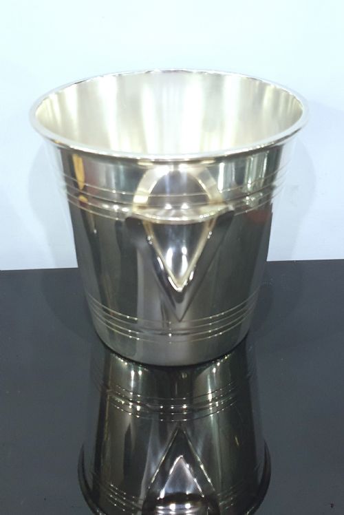 ST MEDARD FRENCH ART DECO SILVER PLATED CHAMPAGNE COOLER CHAMPAGNE BUCKET C1930 - ADDITIONAL PHOTO 2