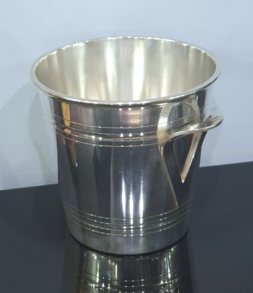 ST MEDARD FRENCH ART DECO SILVER PLATED CHAMPAGNE COOLER CHAMPAGNE BUCKET C1930 - ADDITIONAL PHOTO 3