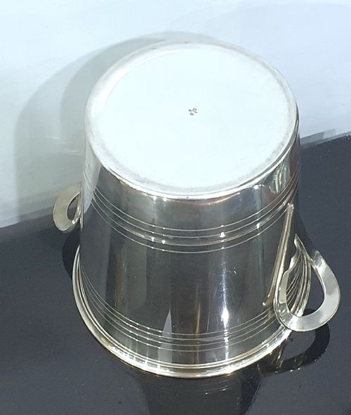 ST MEDARD FRENCH ART DECO SILVER PLATED CHAMPAGNE COOLER CHAMPAGNE BUCKET C1930 - ADDITIONAL PHOTO 6