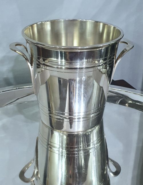 ST MEDARD FRENCH ART DECO SILVER PLATED CHAMPAGNE COOLER CHAMPAGNE BUCKET C1930 - ADDITIONAL PHOTO 1