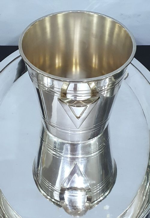 ST MEDARD FRENCH ART DECO SILVER PLATED CHAMPAGNE COOLER CHAMPAGNE BUCKET C1930 - ADDITIONAL PHOTO 10