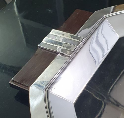 LUC LANEL FOR CHRISTOFLE 57CM FRENCH ART DECO SERVING TRAY IN SILVER PLATE C1930 - ADDITIONAL PHOTO 3