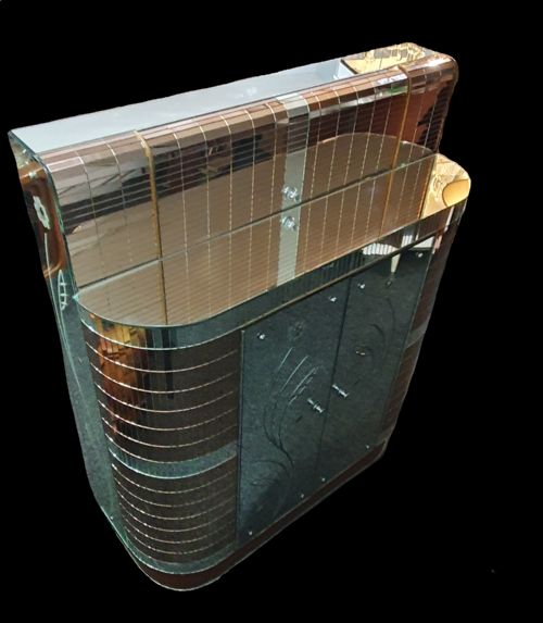 SOL GARSON BESPOKE MADE VINTAGE MIRRORED COCKTAIL CABINET DATED 1952 - ADDITIONAL PHOTO 3