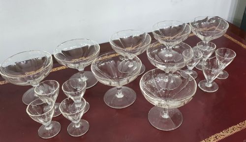 SET OF 8 CRYSTAL CHAMPAGNE GLASSES 8 LIQUEUR APERITIF GLASSES C192030 - ADDITIONAL PHOTO 1