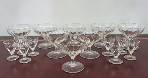 SET OF 8 CRYSTAL CHAMPAGNE GLASSES 8 LIQUEUR APERITIF GLASSES C192030 - ADDITIONAL PHOTO 2