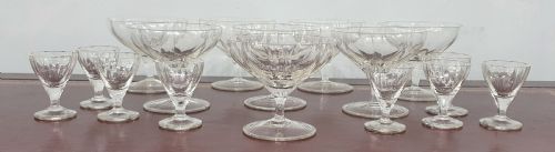 set of 8 crystal champagne glasses 8 liqueur aperitif glasses c192030 - CATEGORY: ANTIQUE GLASS - DATED 1920