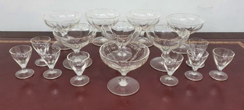 SET OF 8 CRYSTAL CHAMPAGNE GLASSES 8 LIQUEUR APERITIF GLASSES C192030 - ADDITIONAL PHOTO 5