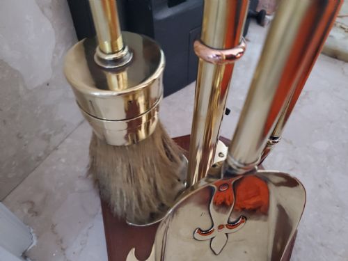 ARTS CRAFTS BRASS COPPER 4 PIECE FIRE COMPANION SET OF FIRE TOOLS C1900 - ADDITIONAL PHOTO 16