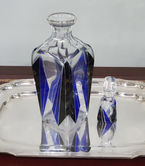 KARL PALDA ORGINAL BOHEMIAN ART DECO DECANTER SET SIX DRINKING GLASSES C1930 - ADDITIONAL PHOTO 4