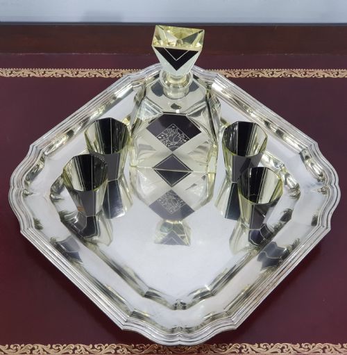 KARL PALDA ORIGNAL ART DECO DECANTER SET WITH SIX SHOT GLASSES C1930 - ADDITIONAL PHOTO 5