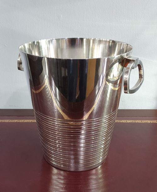 ST MEDARD FRENCH ART DECO SILVER PLATED CHAMPAGNE BUCKET C1930 - ADDITIONAL PHOTO 1