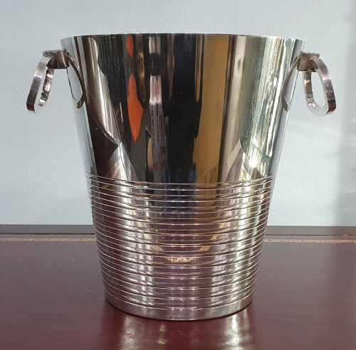 st medard french art deco silver plated champagne bucket c1930 - CATEGORY: ANTIQUE SILVER - DATED 1930