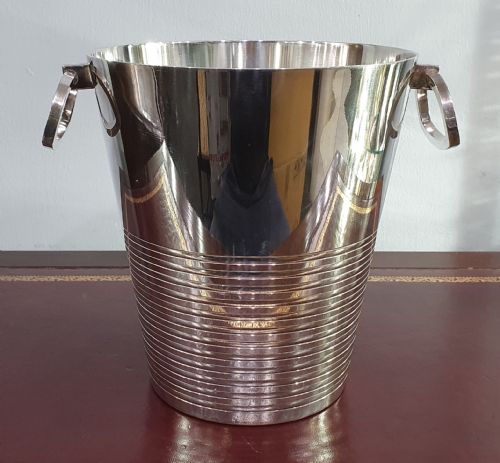 ST MEDARD FRENCH ART DECO SILVER PLATED CHAMPAGNE BUCKET C1930 - ADDITIONAL PHOTO 5