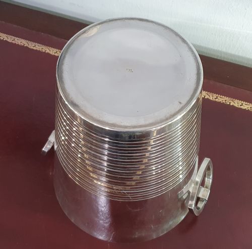 ST MEDARD FRENCH ART DECO SILVER PLATED CHAMPAGNE BUCKET C1930 - ADDITIONAL PHOTO 6