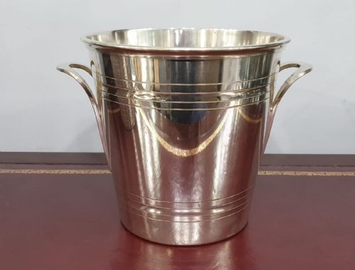 ST MEDARD FRENCH ART DECO SILVER PLATED CHAMPAGNE COOLER CHAMPAGNE BUCKET C1930 - ADDITIONAL PHOTO 19