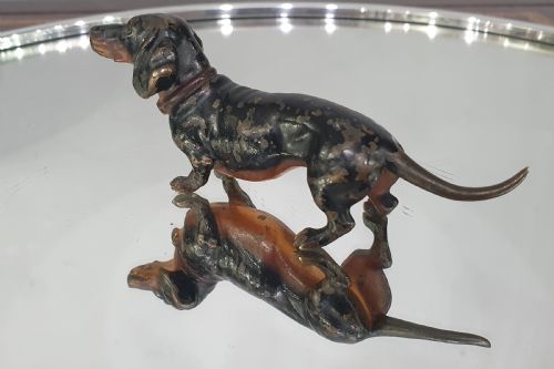 AUSTRIAN COLD PAINTED BRONZE DACHSHUND C1910 - ADDITIONAL PHOTO 3