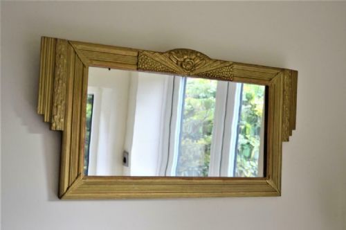 STYLISH FRENCH ART DECO ODEON WALL MIRROR C1930 - ADDITIONAL PHOTO 1