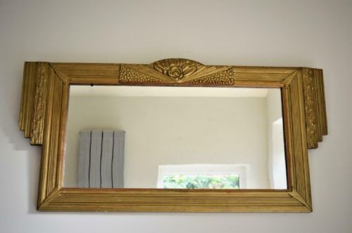 STYLISH FRENCH ART DECO ODEON WALL MIRROR C1930 - ADDITIONAL PHOTO 7