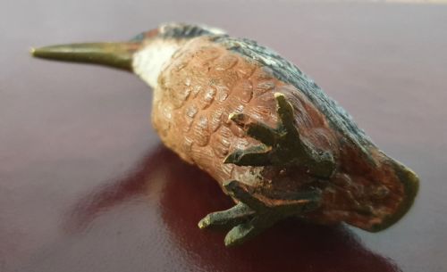 AUSTRIAN COLD PAINTED BRONZE KINGFISHER C1910 - ADDITIONAL PHOTO 2