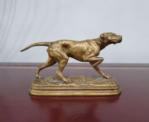 ALFRED DUBUCAND BRONZE POINTER HUNTING DOG C1860 - ADDITIONAL PHOTO 2