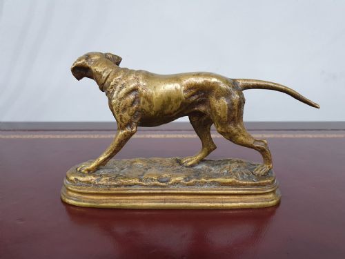 ALFRED DUBUCAND BRONZE POINTER HUNTING DOG C1860 - ADDITIONAL PHOTO 3