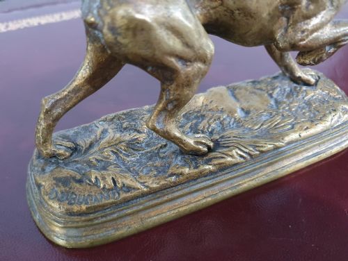 ALFRED DUBUCAND BRONZE POINTER HUNTING DOG C1860 - ADDITIONAL PHOTO 4