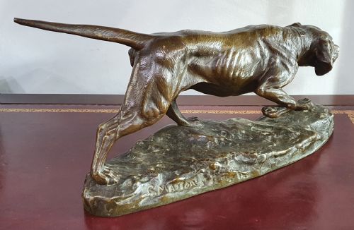 CLOVIS EDMOND MASSON FRENCH BRONZE HUNTING DOG C1880 - ADDITIONAL PHOTO 5
