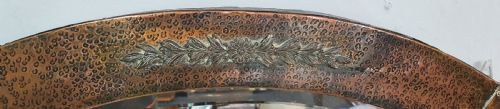 ARTS CRAFTS HAMMERED COPPER WALL MIRROR C1910 - ADDITIONAL PHOTO 4