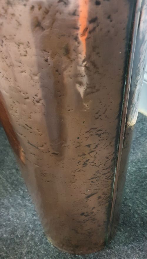LARGE 60CM FRENCH ART NOUVEAU HAMMERED COPPER UMBRELLA STAND C1910 - ADDITIONAL PHOTO 1