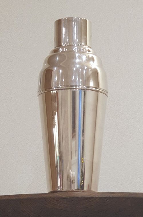 art deco continental bullet 3 piece cocktail shaker c1930 - CATEGORY: ANTIQUE SILVER - DATED 1930