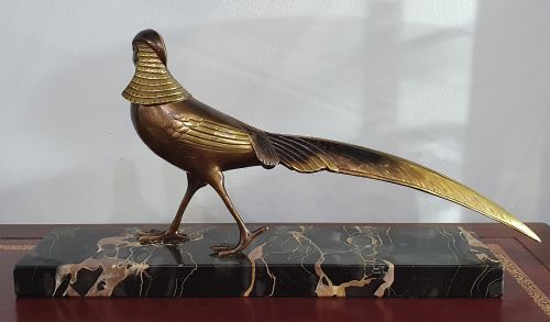 LORINO FRENCH ART DECO BRONZE PHEASANT C1930 - ADDITIONAL PHOTO 5