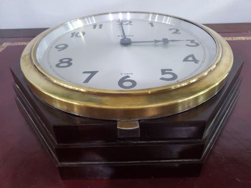 BAYARD FRENCH ART DECO BAKELITE BRASS WALL CLOCK C1930 - ADDITIONAL PHOTO 8