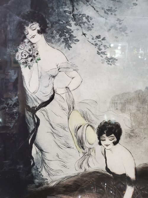 LARGE FRENCH ART DECO LITHOGRAPH C1930 - ADDITIONAL PHOTO 1