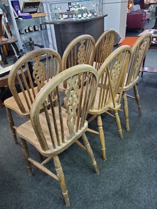 VICTORIAN FARMHOUSE KITCHEN CHAIRS X6 - ADDITIONAL PHOTO 6